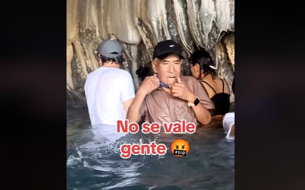 Video viral: Hombre se rasura en las Grutas de Tolantongo y desata críticas en redes sociales