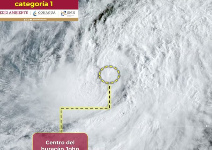 Tormenta John toca tierra por segunda vez, ahora en Michoacán