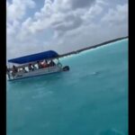 Se hunde embarcación en Bacalar, Quintana Roo, con turistas a bordo (VIDEO)