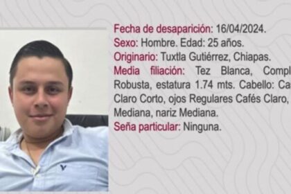 Se reporta la desaparición de Maximiliano en Tuxtla Gutiérrez