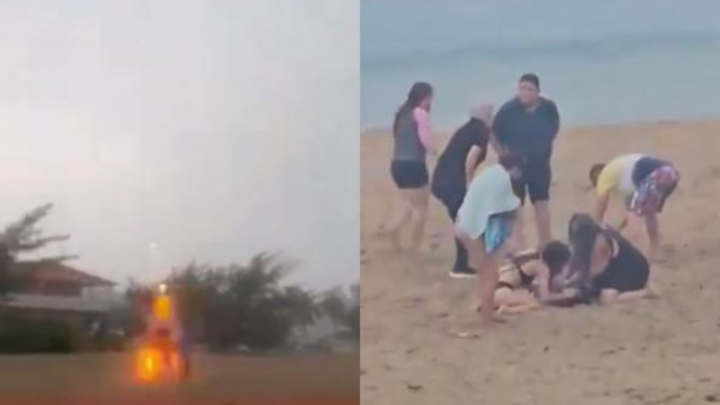 Tres menores heridos por rayo en Playa Contones, Puerto Rico