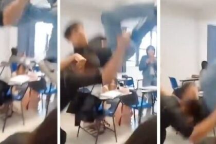 Brutal agresión en escuela de Hidalgo: estudiante es azotado contra el suelo (VIDEO)