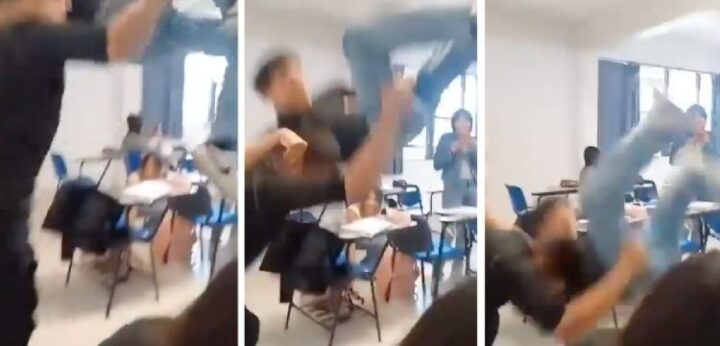 Brutal agresión en escuela de Hidalgo: estudiante es azotado contra el suelo (VIDEO)