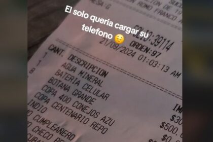 Le cobran 500 pesos por cargar su celular en un restaurante y desata indignación